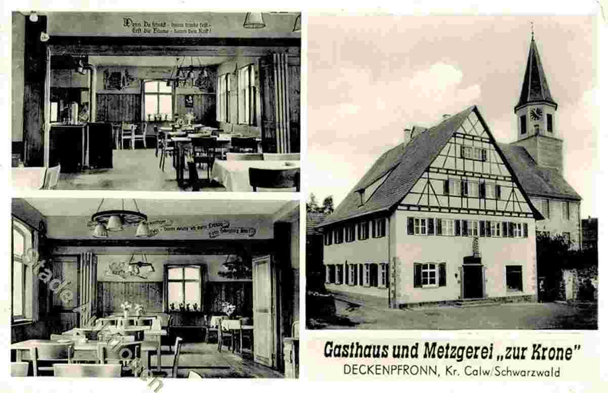 Deckenpfronn. Gasthaus und Metzgerei 'zur Krone'