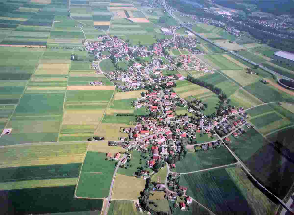Panorama von Dettingen in den 1980er Jahren