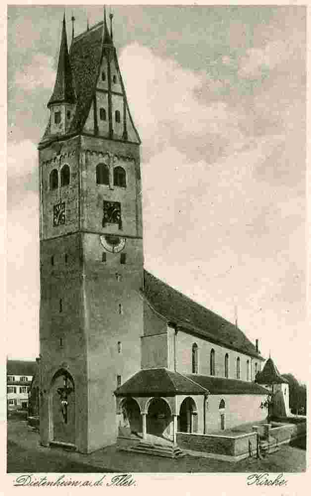 Dietenheim. Kirche, um 1930