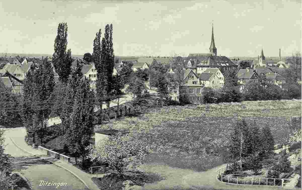 Ditzingen. Panorama der Stadt