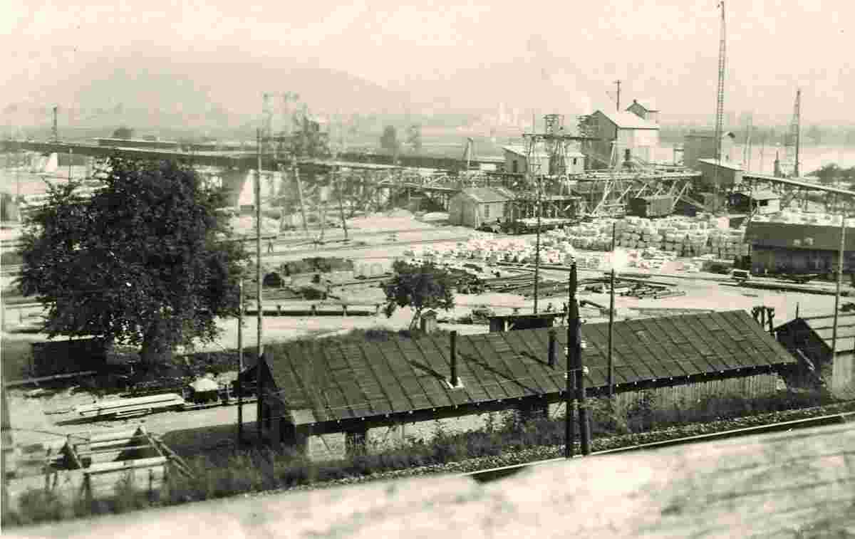 Rheinkraftwerk Albbruck-Dogern im Bau, 1932