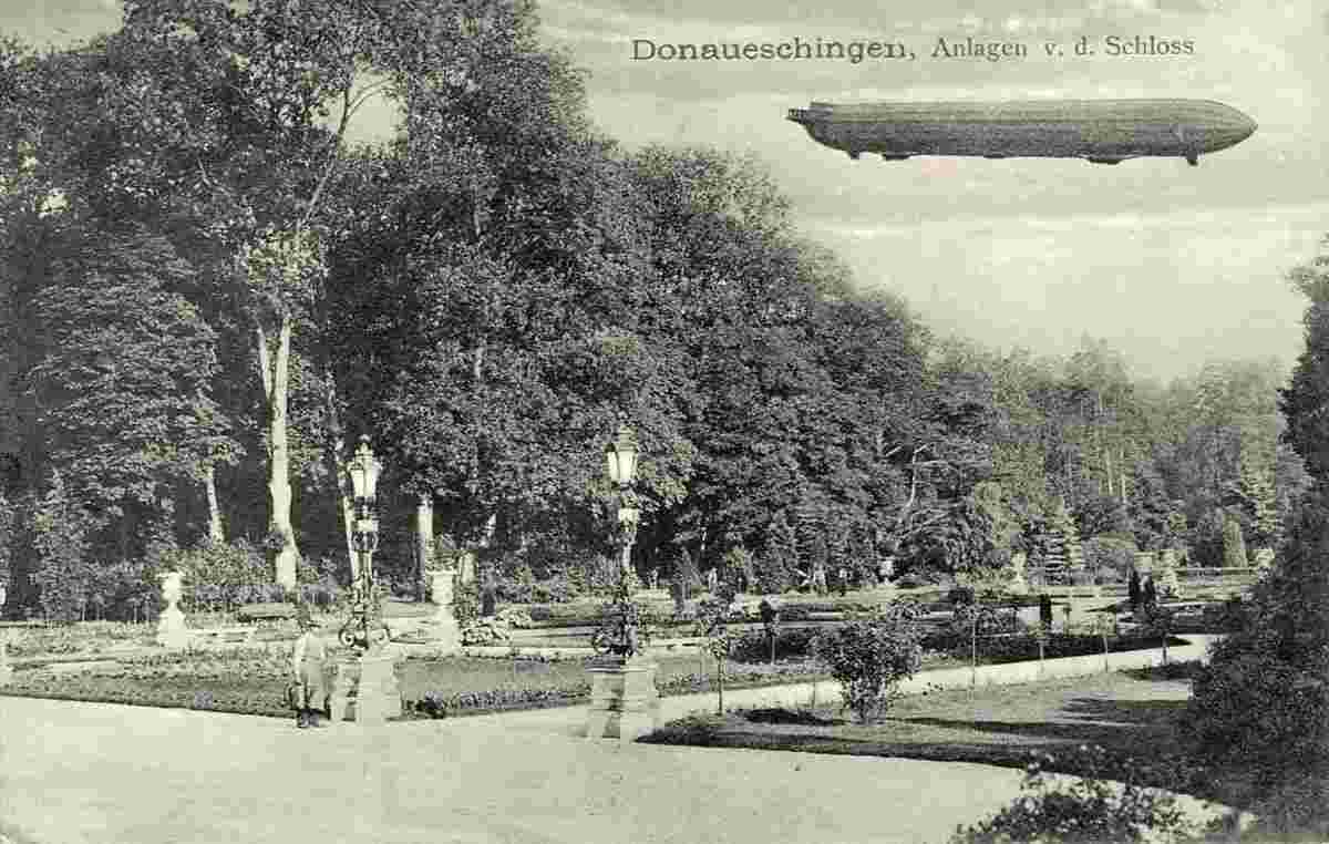 Donaueschingen. Anlagen von den Schloß
