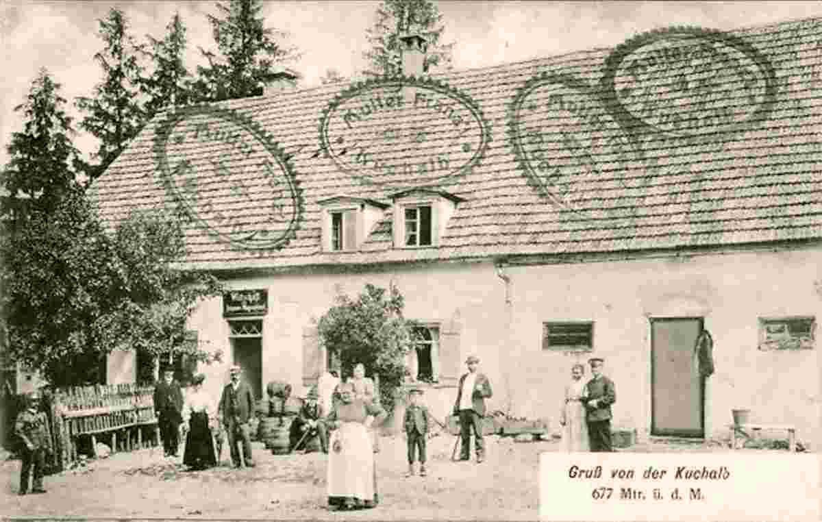 Donzdorf. Gasthaus zur Kuchalb von Mutter Franzl, 1909