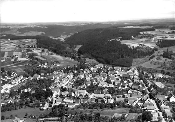 Dornhan. Panorama der Stadt