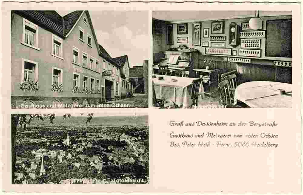 Dossenheim. Gasthof und Metzgerei zum roten Ochsen