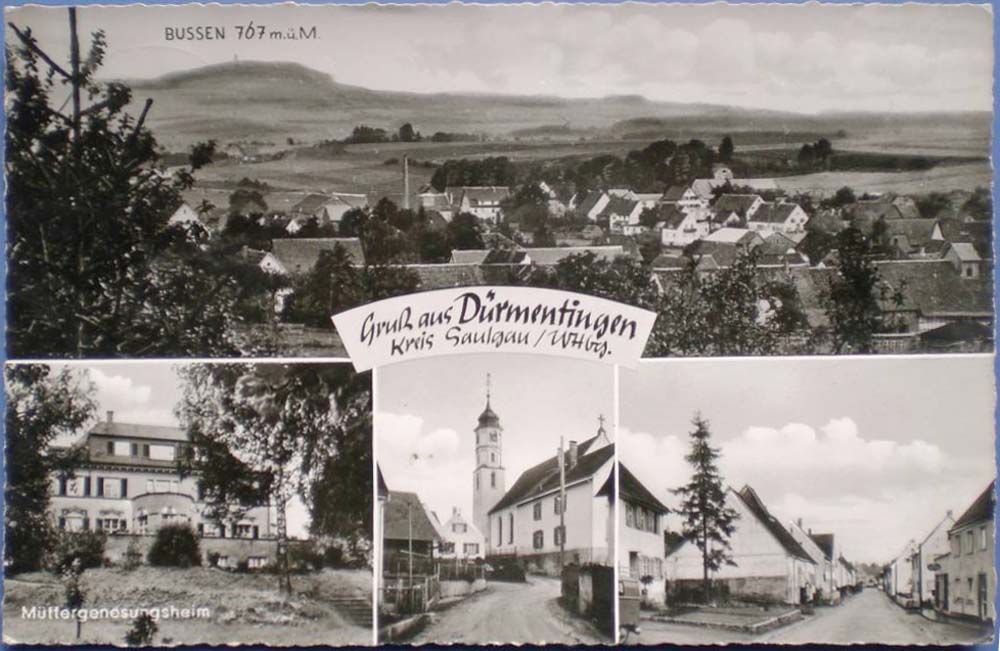 Panorama von Dürmentingen, Müttergenesungsheim und Dorfstraßen