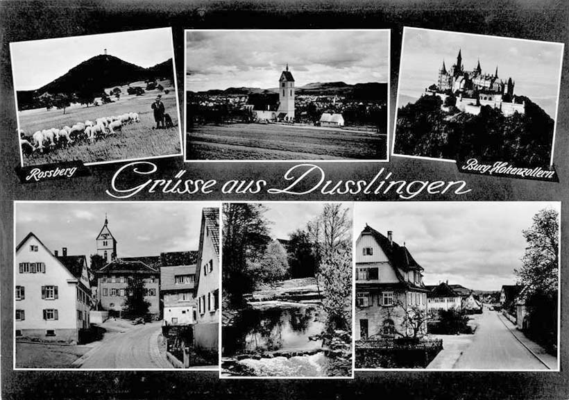Panorama von Dußlingen, Rossberg und Burg Hohenzollern