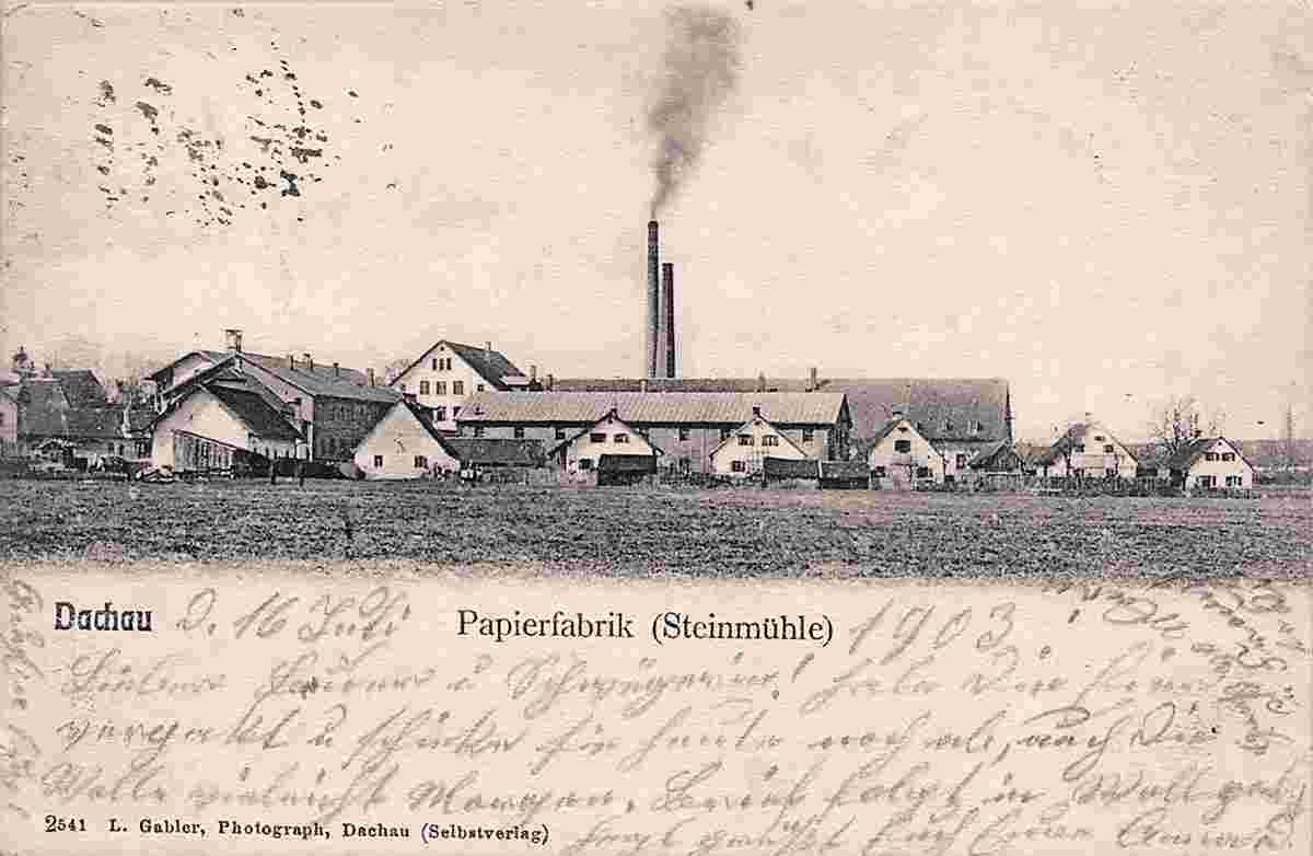 Dachau. Papierfabrik (Steinmühle), 1903