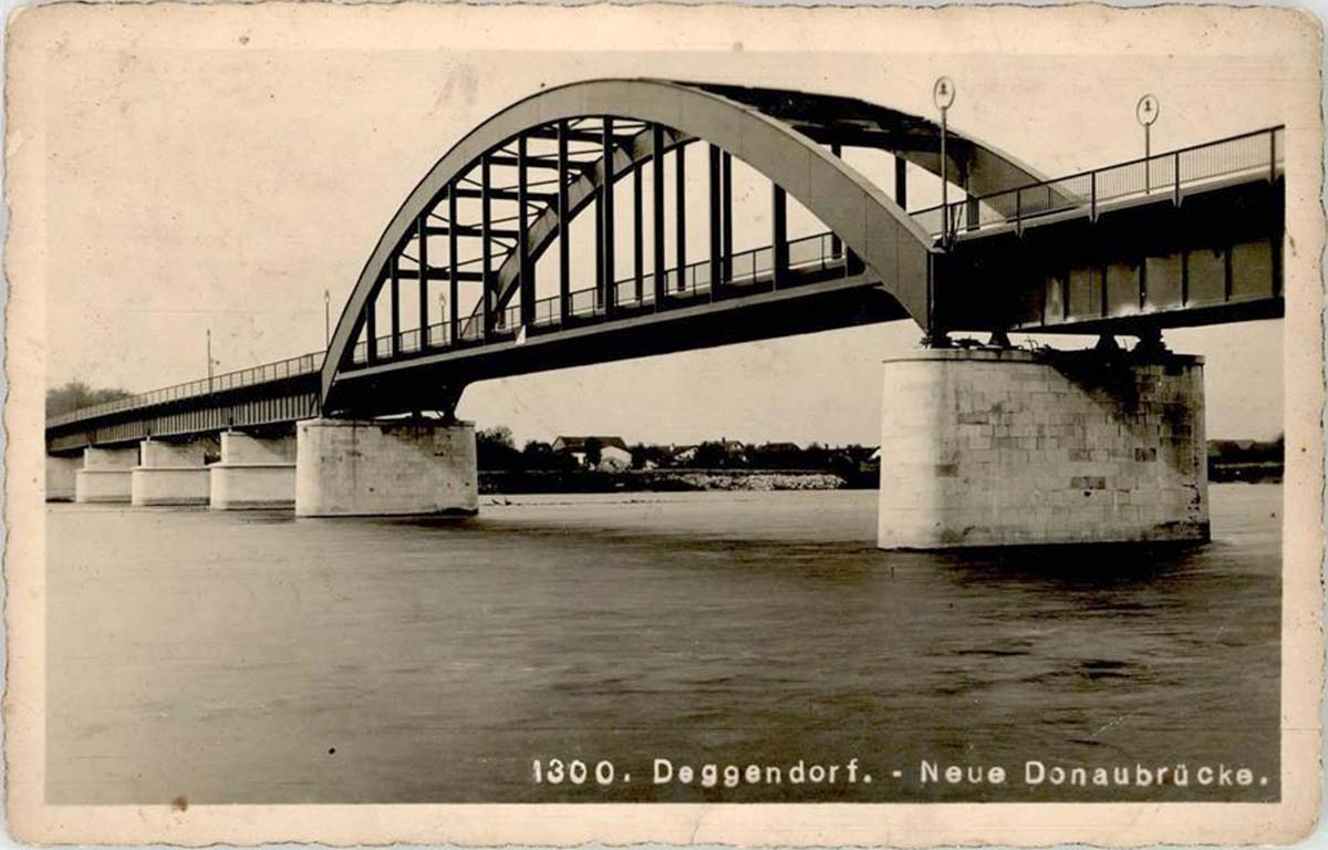Deggendorf. Neue Donaubrücke, 1936