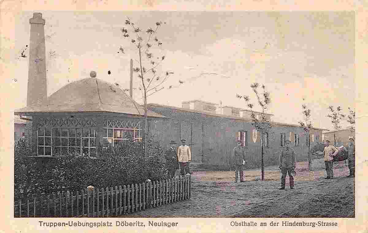 Dallgow-Döberitz. Truppenübungsplatz, Obsthalle an der Hindenburgstraße, 1916