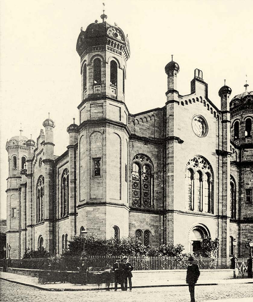 Darmstadt. Die Synagoge der liberalen jüdischen Gemeinde um 1910