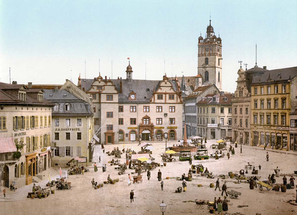 Darmstadt. Marktplatz, 1900