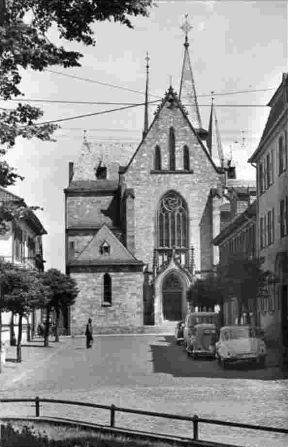 Dieburg. Katholiche Stadtpfarrkirche, um 1960