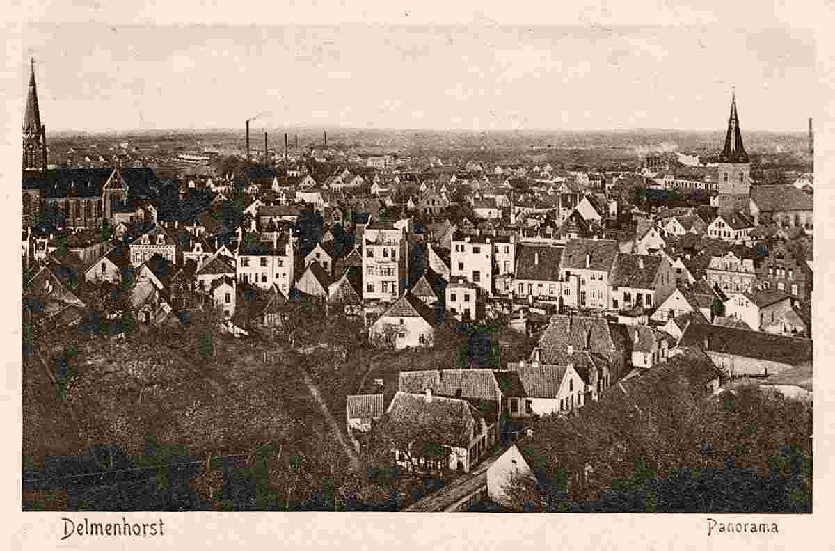 Delmenhorst. Panorama von Stadt, 1912