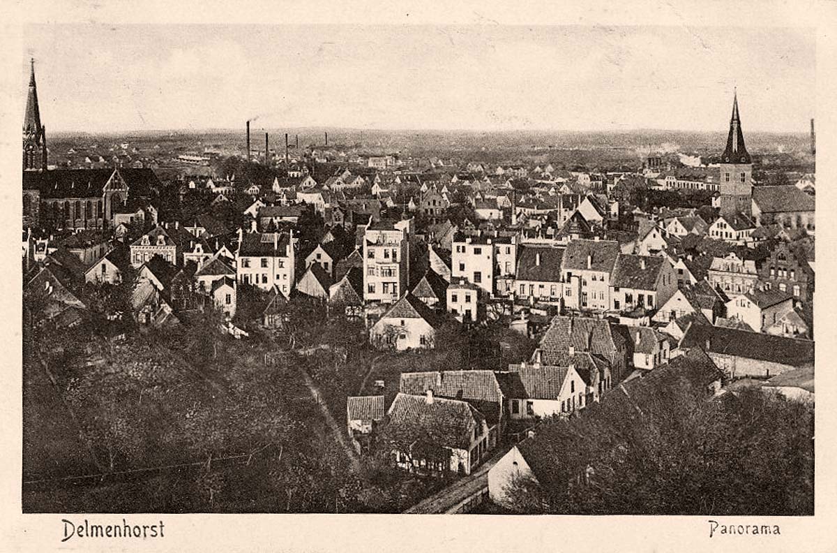 Delmenhorst. Panorama von Stadt, 1912