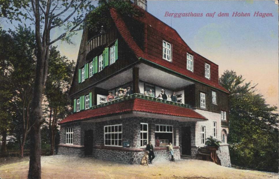 Dransfeld. Berggasthaus auf dem Hohen Hagen, 1914