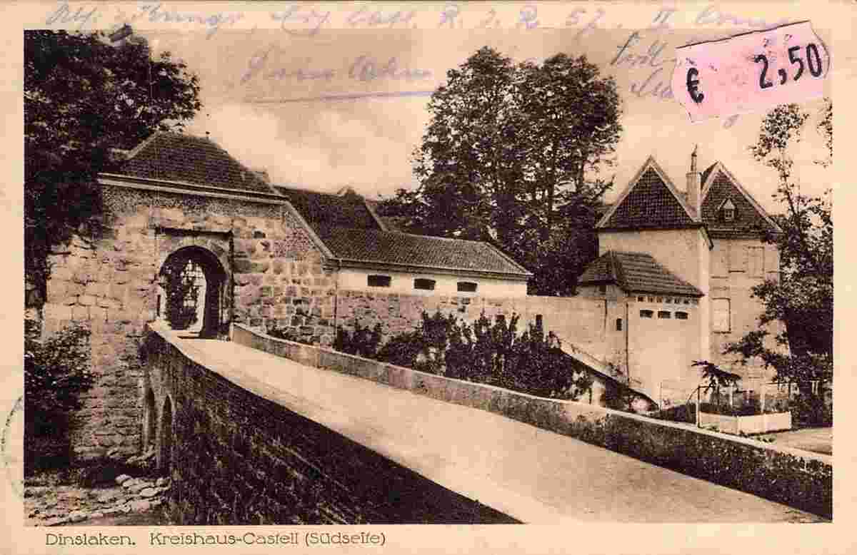 Dinslaken. Kreishaus-Castell (Südseite), 1916