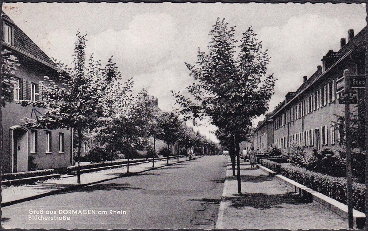 Dormagen. Wohngebiet, Ecke Blücherstraße und Gneisenaustraße