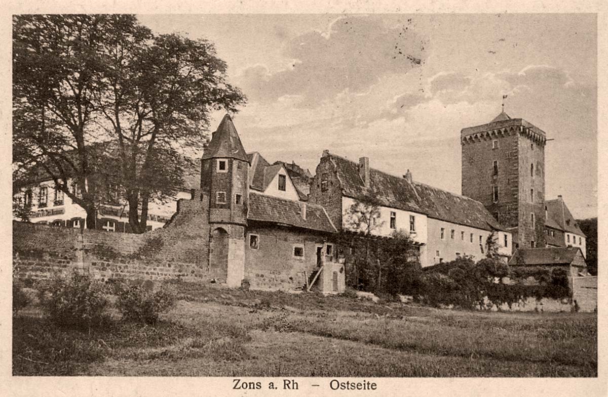 Dormagen. Zons - Turm, Ostseite, 1922