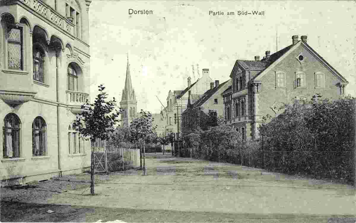 Dorsten. Süd-Wall mit der Kirche, 1907
