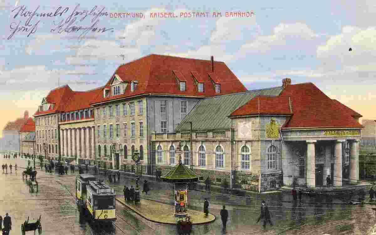 Dortmund. Kaiserlisches Postamt am Bahnhof, 1918