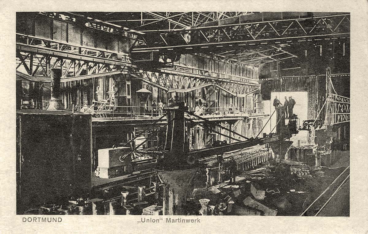 Dortmund. Usine Mine Union, Martinwerk, 1913