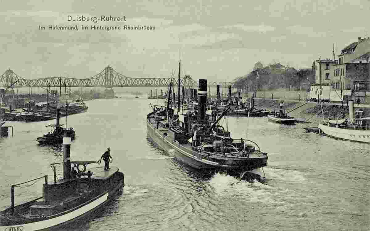 Duisburg. Im Hafenmund, Rheinbrücke