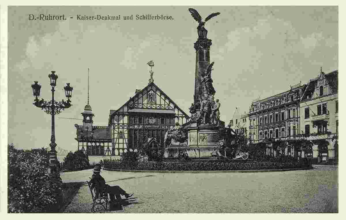 Duisburg. Kaiserdenkmal und Schifferbörse
