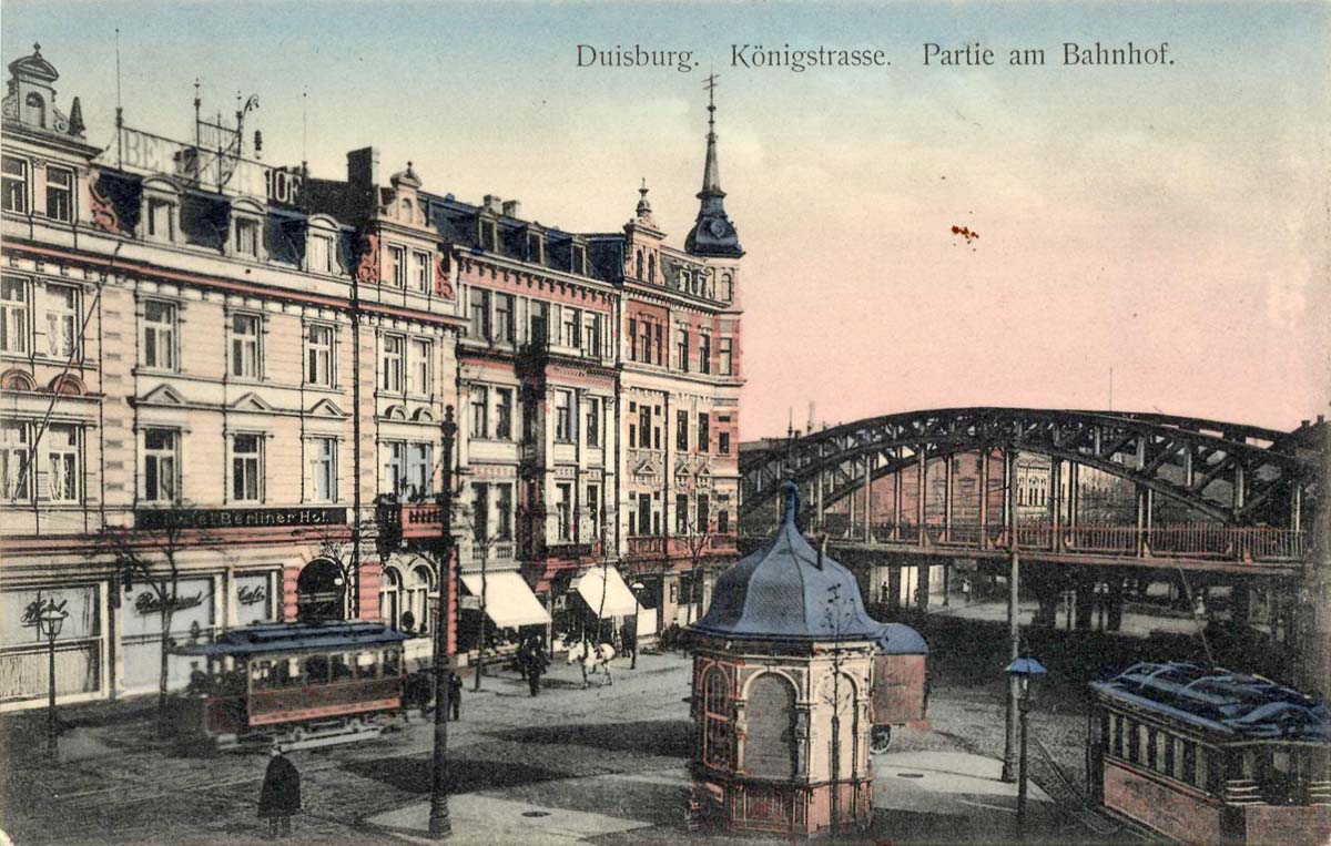 Duisburg. Königstraße, Hotel 'Berliner Hof'