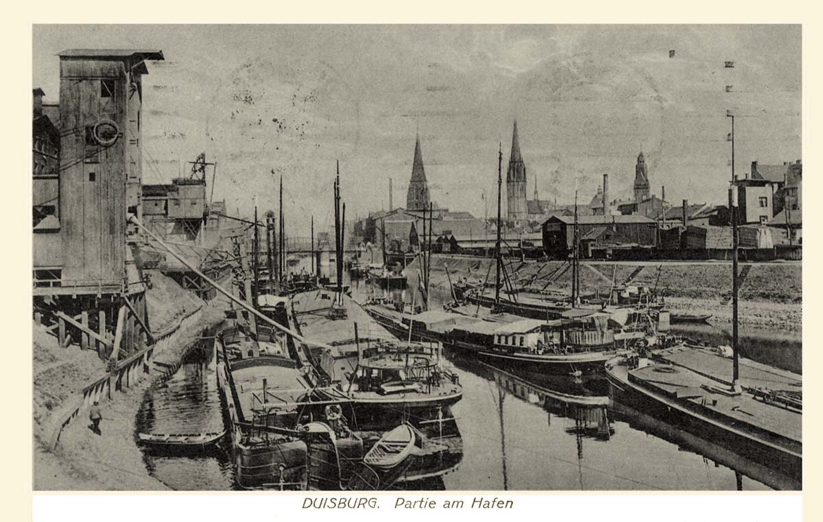 Duisburg. Partie am Hafen, 1915