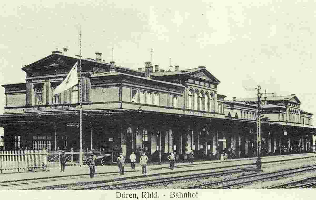 Düren. Bahnhof, 1918