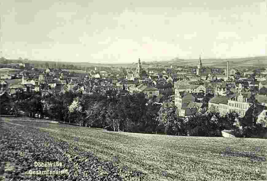 Döbeln. Panorama der Stadt, 1926