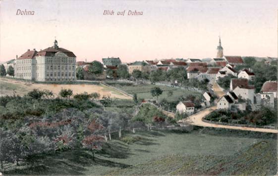 Dohna. Panorama der Stadt