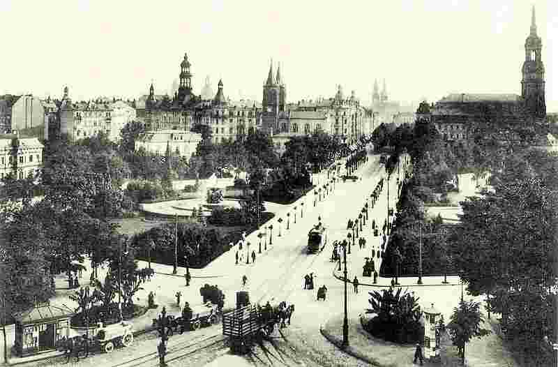 Dresden. Albertplatz, 1905