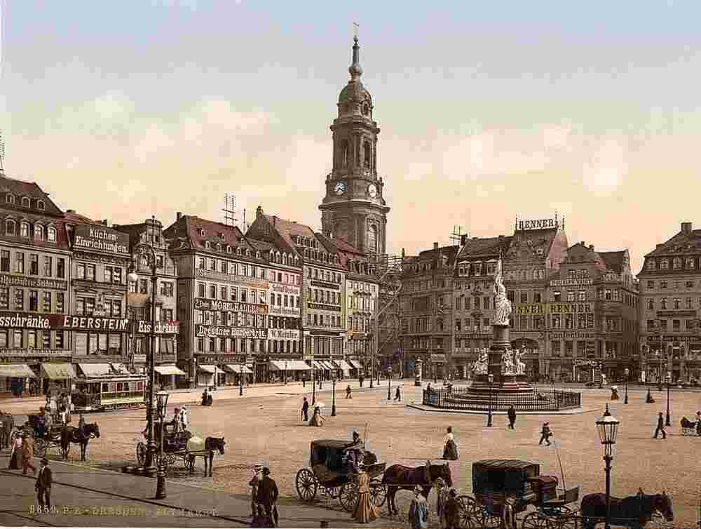Dresden. Altstadt - Alter Markt, um 1890