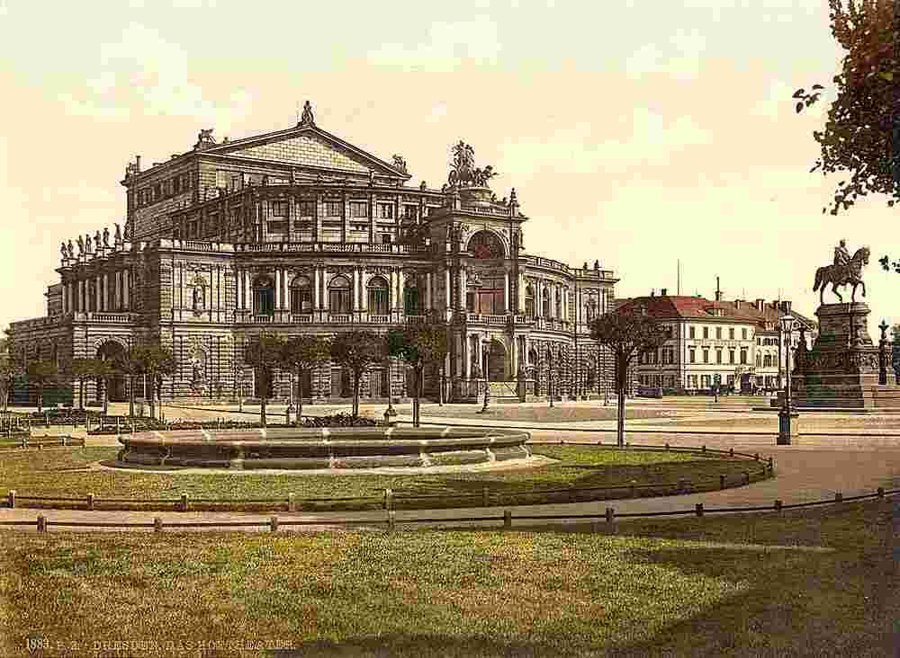 Dresden. Altstadt - Das Hoftheater, um 1890