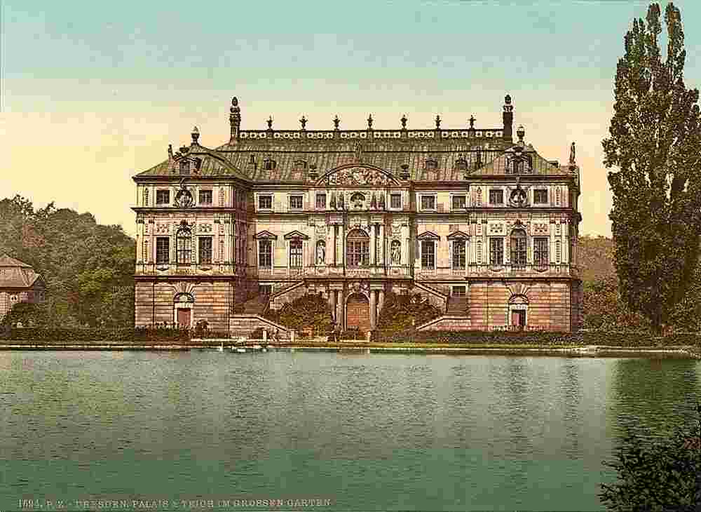 Dresden. Altstadt - Palais und Teich im Großen Garten, um 1890