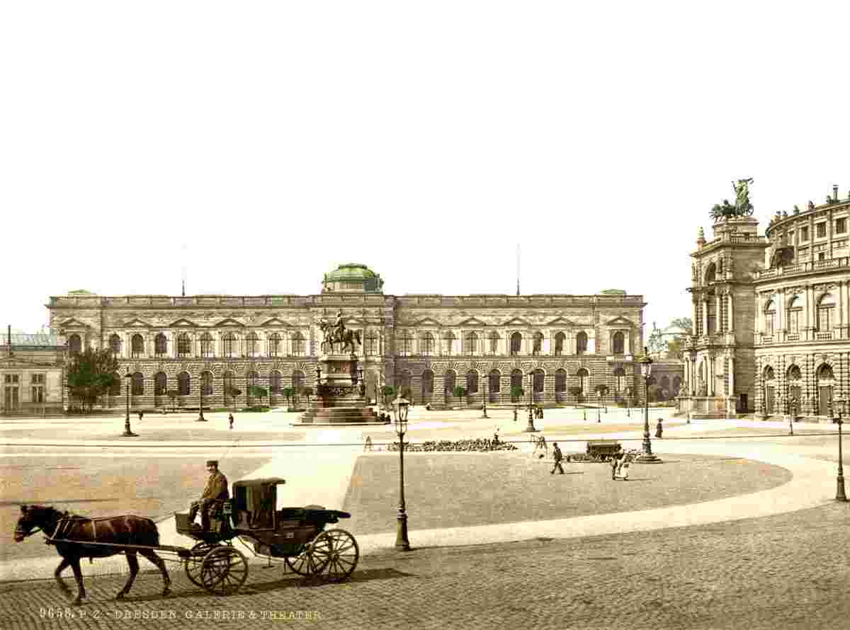 Dresden. Theaterplatz, 1900