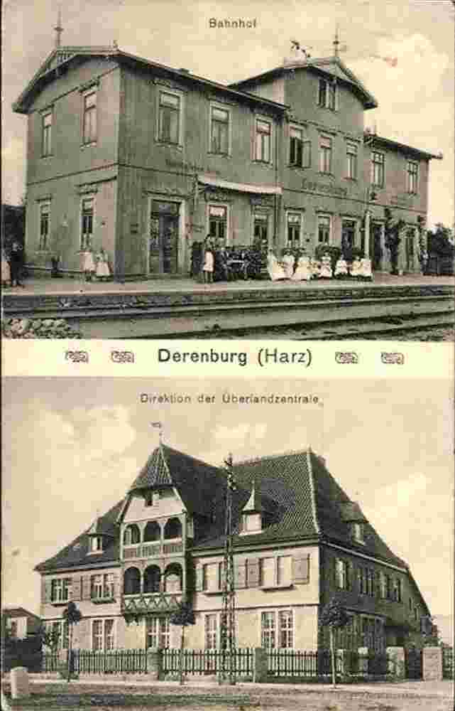 Derenburg. Bahnhof, Direktion der Überlandzentrale, 1917
