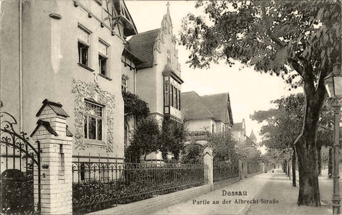 Dessau-Roßlau. Albrechtstraße, 1917