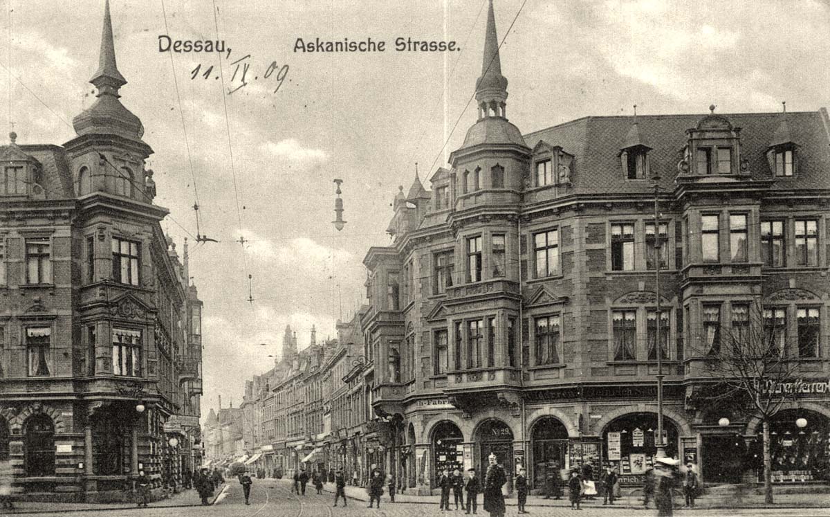 Dessau-Roßlau. Askanische Straße, 1909