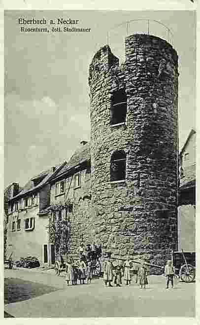 Eberbach. Rosenturm, östliche Stadtmauer