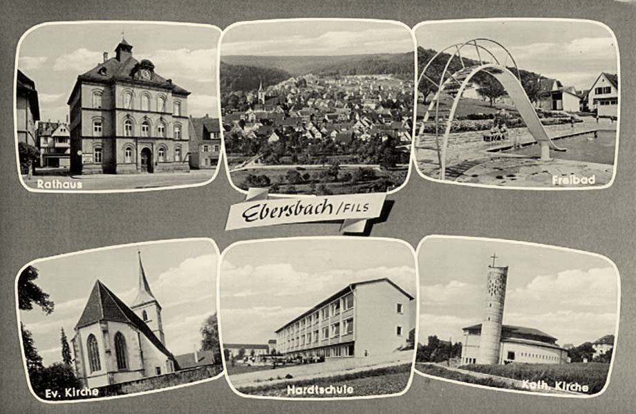Ebersbach an der Fils. Panorama der Stadt