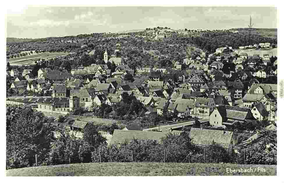 Ebersbach an der Fils. Panorama der Stadt