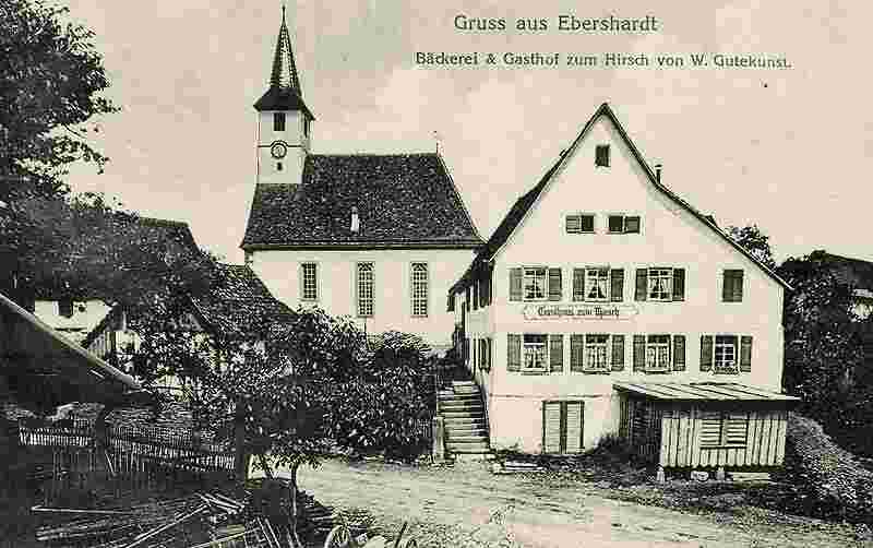 Ebhausen. Ebershardt - Bäckerei und Gasthaus zum Hirsch