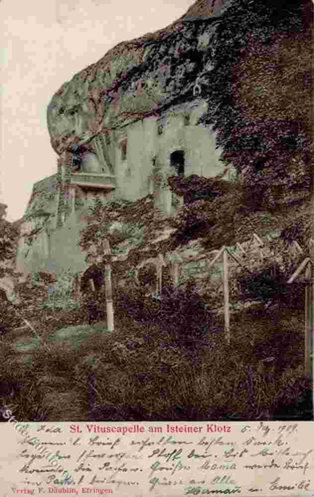 Efringen-Kirchen. St Vituskapelle am Isteiner Klotz, 1909