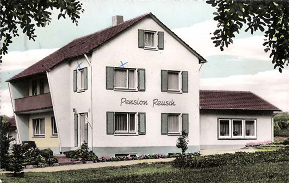 Egenhausen. Pension Reusch vom Garten gesehen, 1962