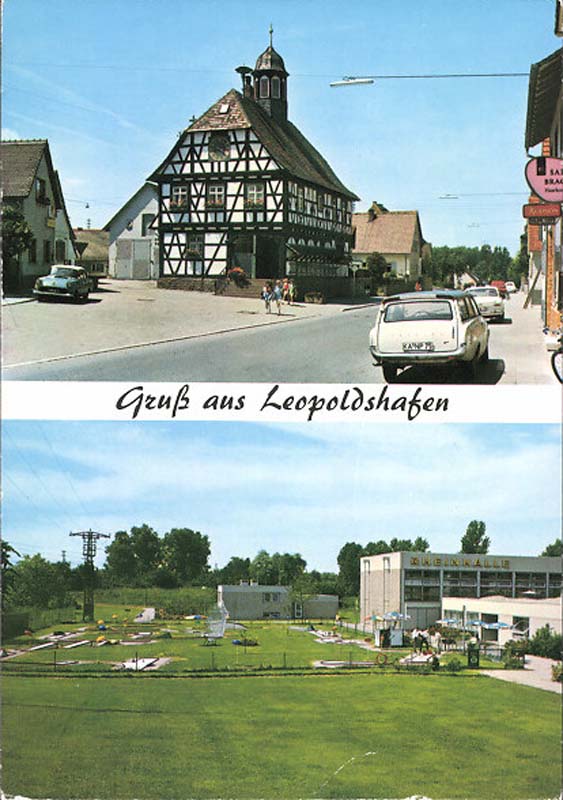 Eggenstein-Leopoldshafen. Rheinhalle, Rathaus, 1984