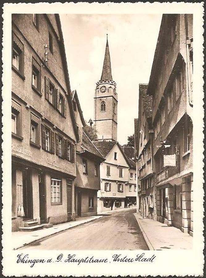 Ehingen (Donau). Untere Stadt - Hauptstraße, um 1930