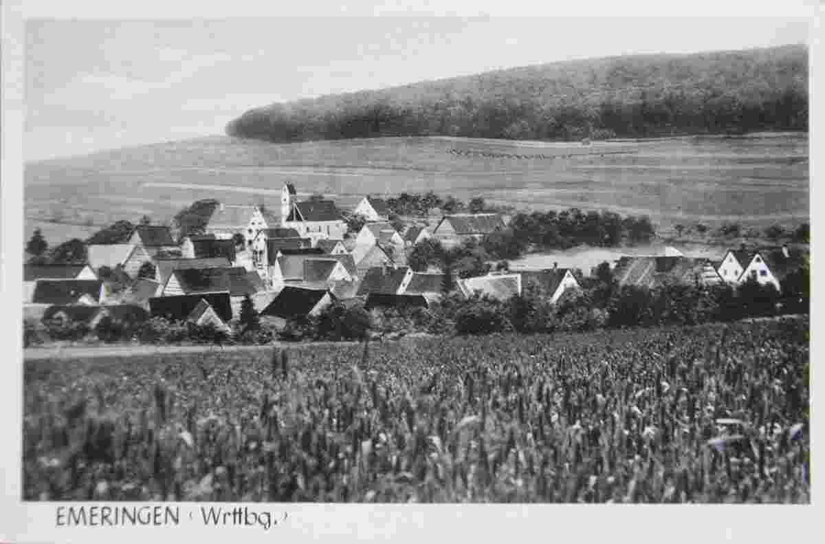 Blick auf Emeringen, um 1940